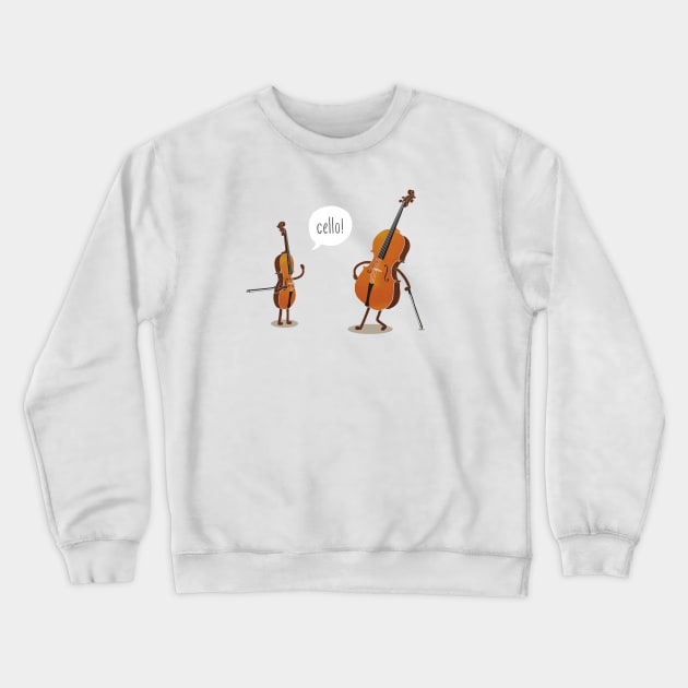 Cello! Crewneck Sweatshirt by melmike